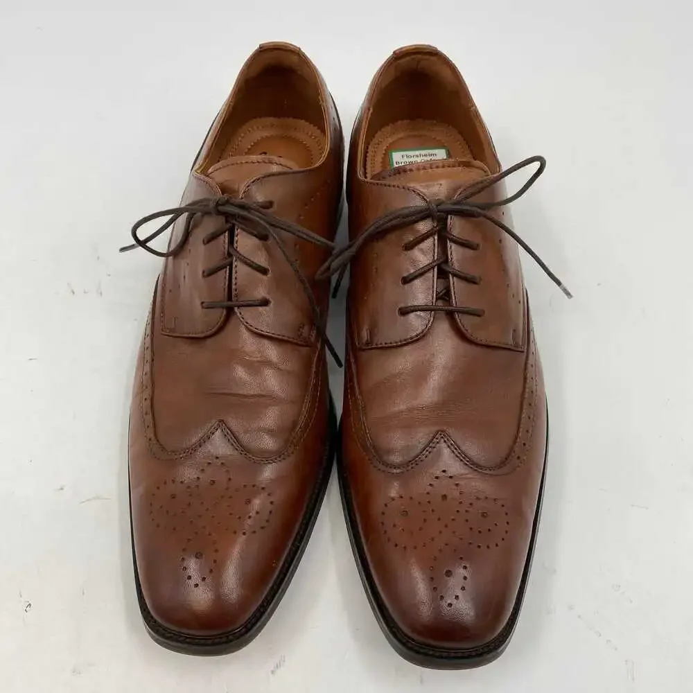 Florsheim Brown Leather Brogue Dress Shoes | Men’s Size 10.5